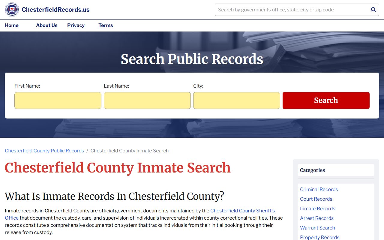 Chesterfield County busted mugshots
