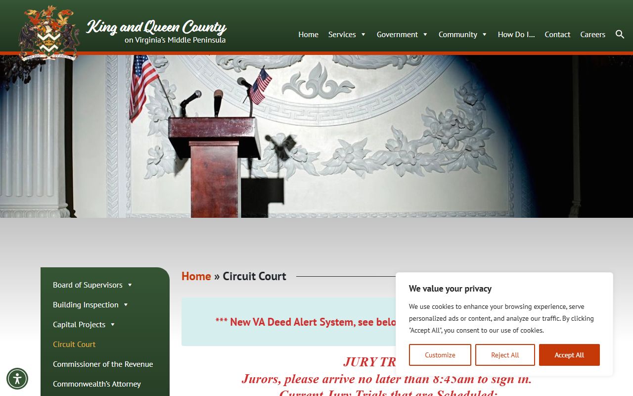 King and Queen County arrest records Circuit Court